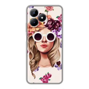 Чехол с картинкой Модные Девчонки Realme C51 (Девушка в очках)