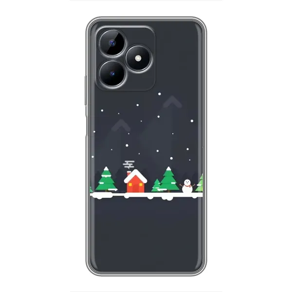 Чехол с рисунком «Город зимний» для Realme C51