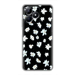 Чехол с ромашками на Realme C51 (Маленькие ромашки)
