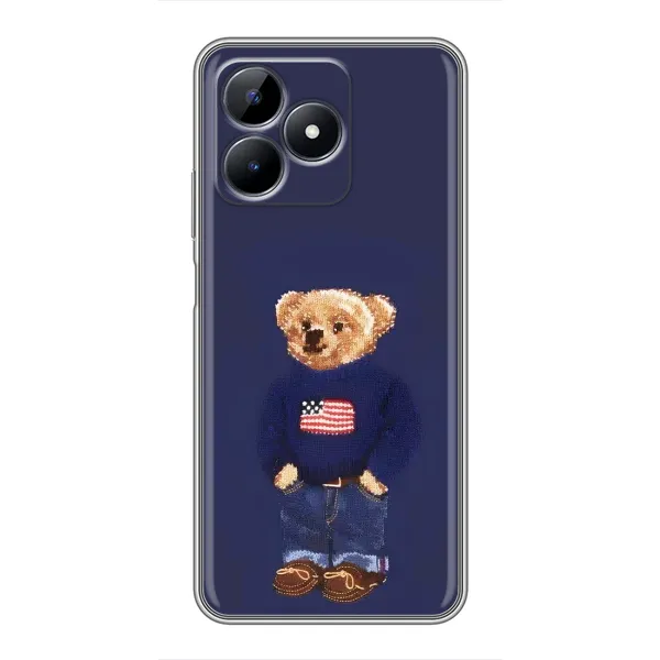 Чехол с рисунком «Мишка USA» для Realme C51