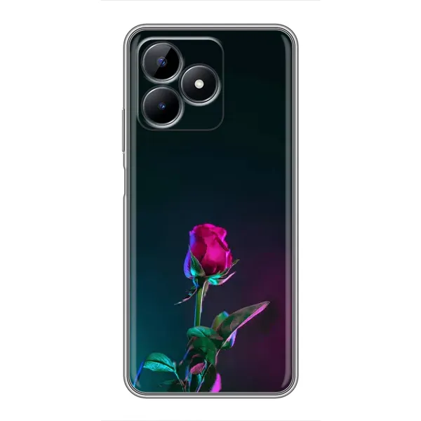 Чехол с рисунком «Ночная роза» для Realme C51 Чехол с рисунком «Ночная роза» для Realme C51