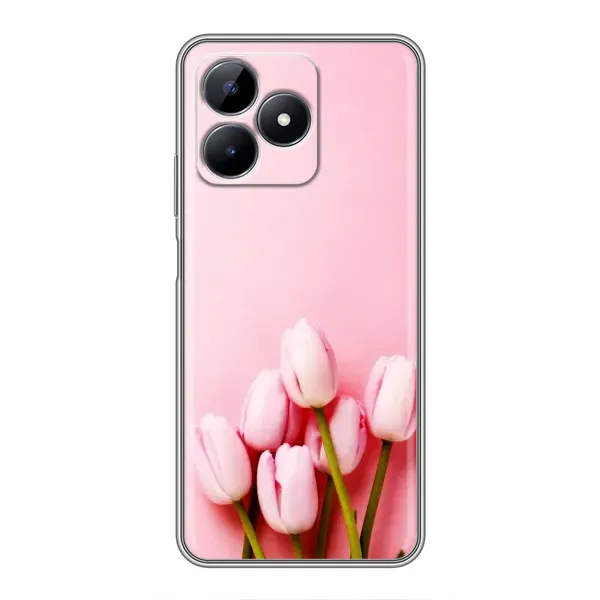 Чехол с рисунком «Розовые тюльпаны» для Realme C51 Чехол с рисунком «Розовые тюльпаны» для Realme C51