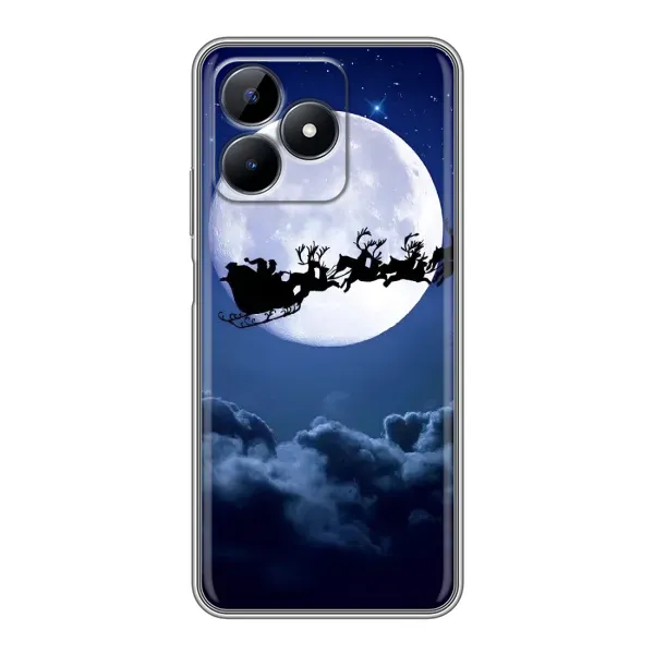 Чехол с рисунком «Санта - луна» для Realme C51 Чехол с рисунком «Санта - луна» для Realme C51