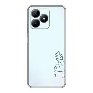 Чохол (Знак сердечка) для Realme C51 (Сердечко на блакитному)