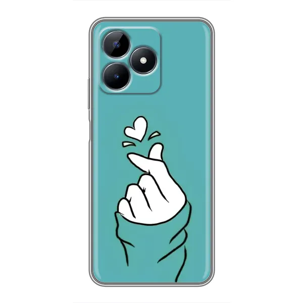 Чехол с рисунком «Сердечко на бирюзовом» для Realme C51 Чехол с рисунком «Сердечко на бирюзовом» для Realme C51