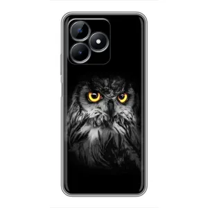 Чехлы с принтом СОВЫ для Realme C51 (Сова на чёрном)