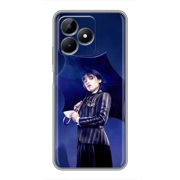 Чехол с рисунком «Уэнсдей с зонтом» для Realme C51 Чехол с рисунком «Уэнсдей с зонтом» для Realme C51