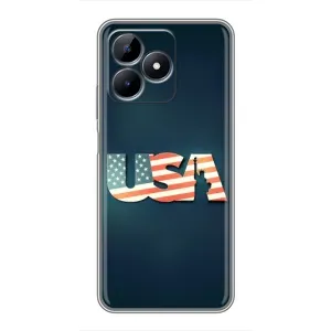 Чехол Флаг USA для Realme C51 (USA)