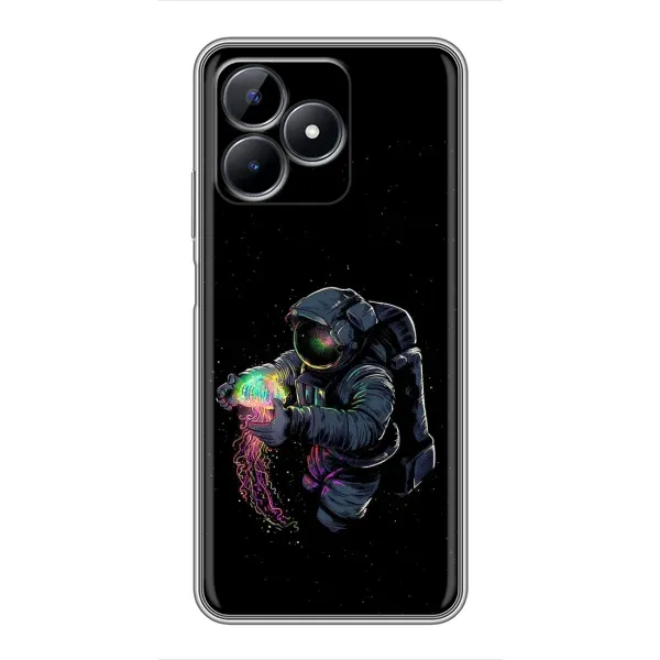 Чехол с рисунком «В руках земля» для Realme C51 Чехол с рисунком «В руках земля» для Realme C51