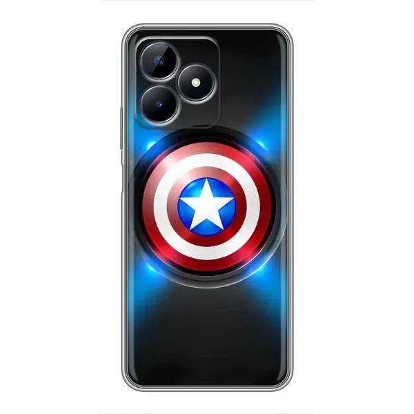 Чехол с рисунком «Яркий Щит Капитана» для Realme C51 Чехол с рисунком «Яркий Щит Капитана» для Realme C51