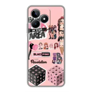 Чехлы с картинкой для Realme C53 (BLACK PINK коллаж)