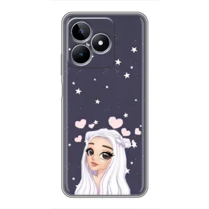 Чохол Стильні дівчата на Realme C53 (Дівчина та серця)