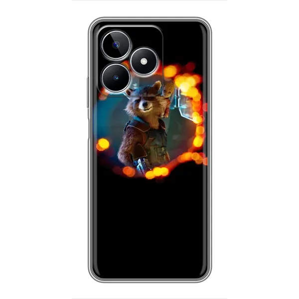 Чехол с рисунком «Енот Ракета» для Realme C53