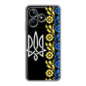 Силиконовый Чехол на Realme C53 (Герб и вышыванка)