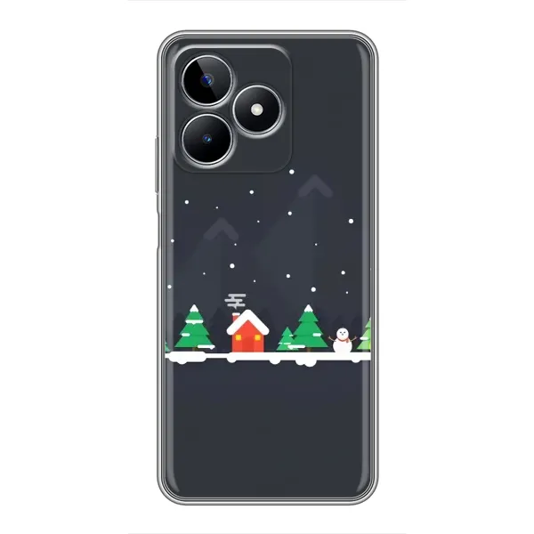 Чехол с рисунком «Город зимний» для Realme C53 Чехол с рисунком «Город зимний» для Realme C53