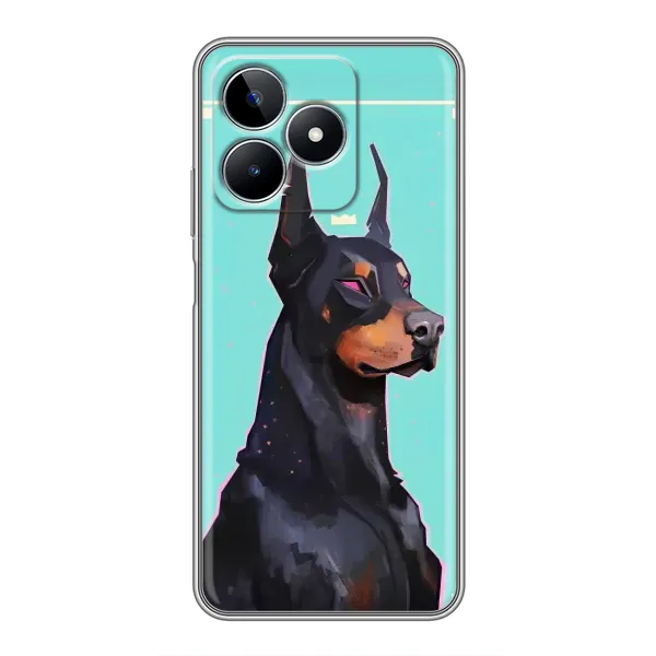 Чехол с рисунком «Король доберман» для Realme C53 Чехол с рисунком «Король доберман» для Realme C53