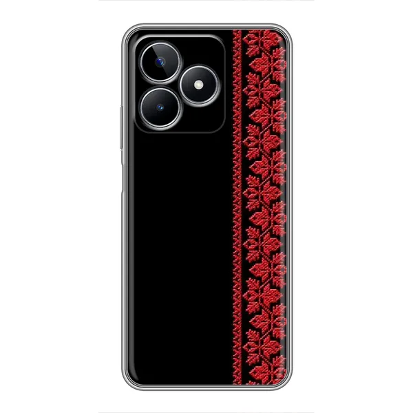 Чехол с рисунком «Красная Вышиванка» для Realme C53 Чехол с рисунком «Красная Вышиванка» для Realme C53