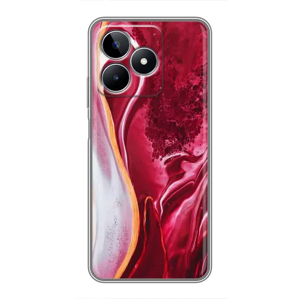Чехол с рисунком «Красный мрамор» для Realme C53 Чехол с рисунком «Красный мрамор» для Realme C53