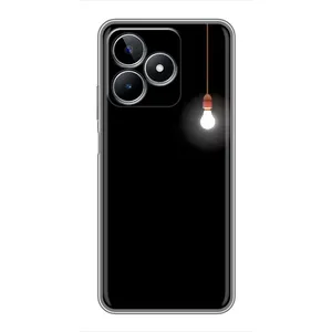 Чохол з картинками на чорному фоні для Realme C53 (Лампочка)