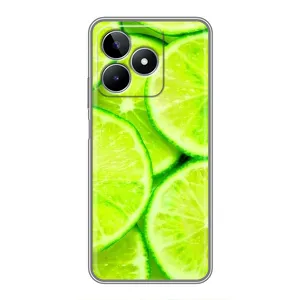 Чехол с изображением  вкусной еды для Realme C53 (Лайм)