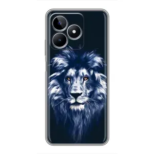 Чохол з картинкою на Realme C53 (Лев – синій)