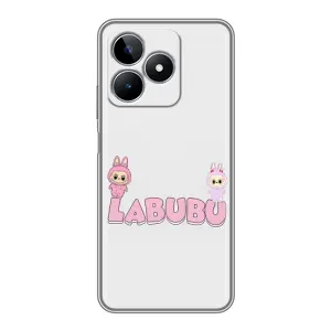 Чехол с принтом Лабубу для Realme C53 (Логотип Лабубу)