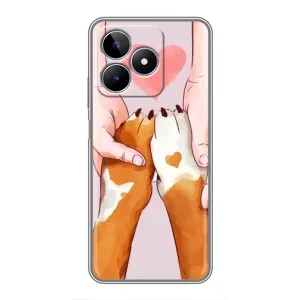 Чохол (ТПУ) Милі песики для Realme C53 (Любов до собак)