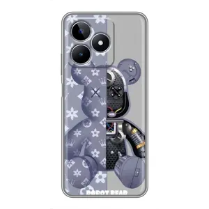 Силиконовый чехол для Realme C53 (Медведь Louis Vuitton)