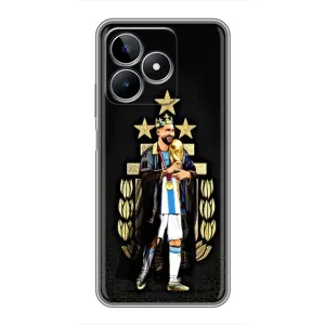 Чехлы Лео Месси Аргентина для Realme C53 (Месси король)