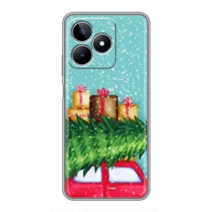 Чехол Новогодняя Елка на Realme C53 (Новогодние подарки)