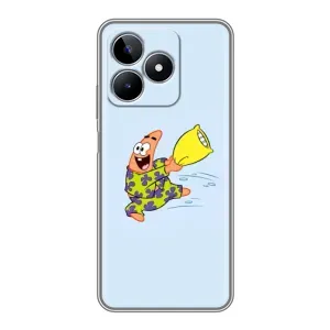 Чехлы с Патриком на Realme C53 (Патрик с подушкой)