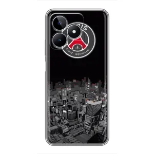 Силиконовые Чехлы принт Футбол на Realme C53 (PSG)