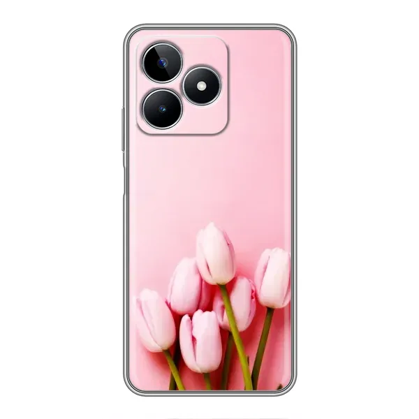 Чехол с рисунком «Розовые тюльпаны» для Realme C53 Чехол с рисунком «Розовые тюльпаны» для Realme C53