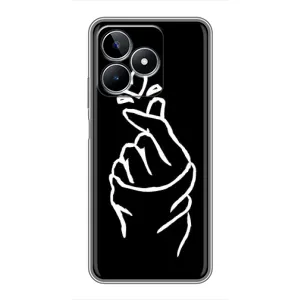 Чохол (Знак сердечка) для Realme C53 (Сердечко на чорному)