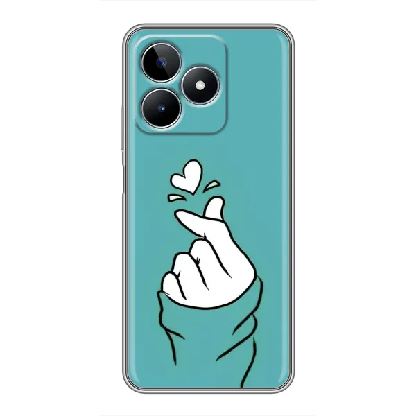 Чехол с рисунком «Сердечко на бирюзовом» для Realme C53 Чехол с рисунком «Сердечко на бирюзовом» для Realme C53