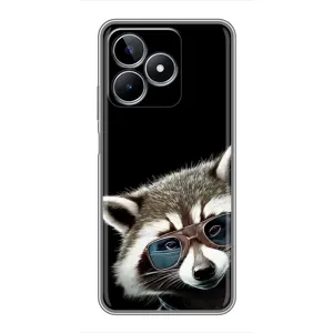 Силіконовий Чохол з Энотами на Realme C53 (Стильний Єнот)