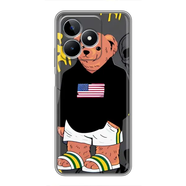 Чехол с рисунком «Teddy USA» для Realme C53 Чехол с рисунком «Teddy USA» для Realme C53