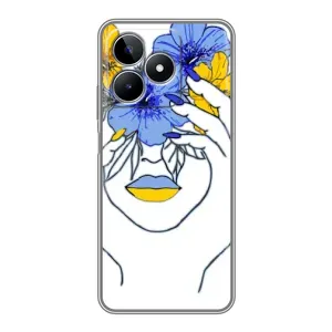 Чехол на Realme C53 Украинский дизайн (Украинка на всю голову)