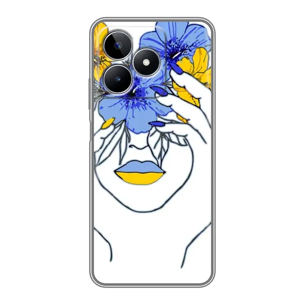 Чехол с рисунком «Украинка на всю голову» для Realme C53 Чехол с рисунком «Украинка на всю голову» для Realme C53