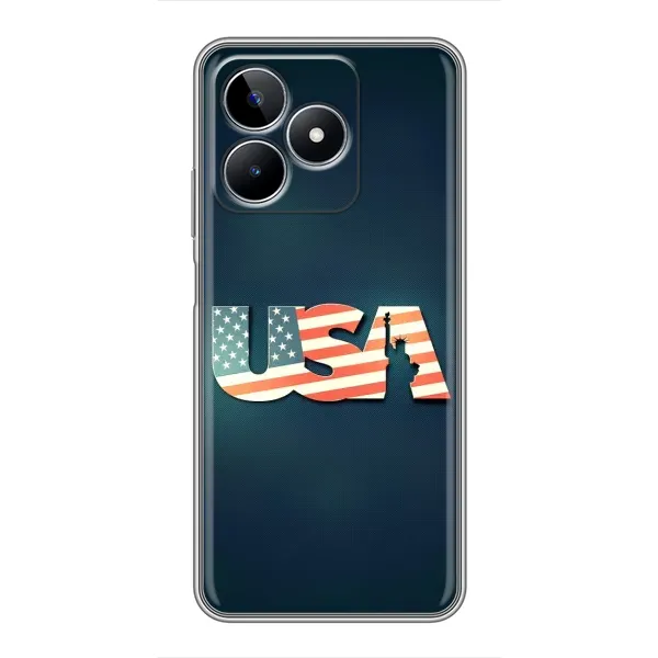Чехол с рисунком «USA» для Realme C53 Чехол с рисунком «USA» для Realme C53