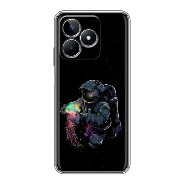Чехол с рисунком «В руках земля» для Realme C53 Чехол с рисунком «В руках земля» для Realme C53