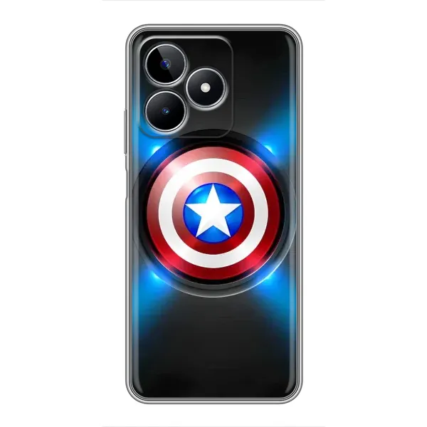 Чехол с рисунком «Яркий Щит Капитана» для Realme C53 Чехол с рисунком «Яркий Щит Капитана» для Realme C53