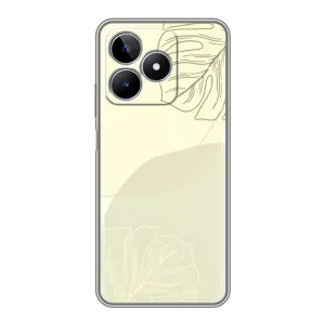 Чехол цветочный дизайн для Realme C53 (Зелёный фон)