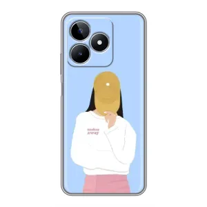 Силіконовый Чохол на Realme C53 з картинкой Модных девушек (Жовта кепка)