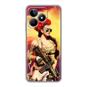 ЗСУ Чехлы (TPU) для Realme C53 (Женщина солдат)