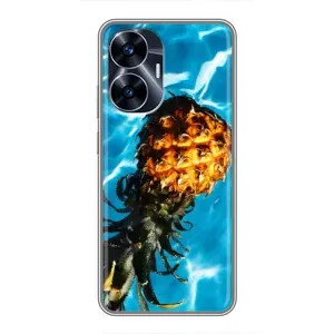 Чохол з зображенням смачної їжі для Realme C55 (Ананас)