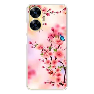 Чехол с принтом САКУРЫ на Realme C55 (Бабочки на сакуре)