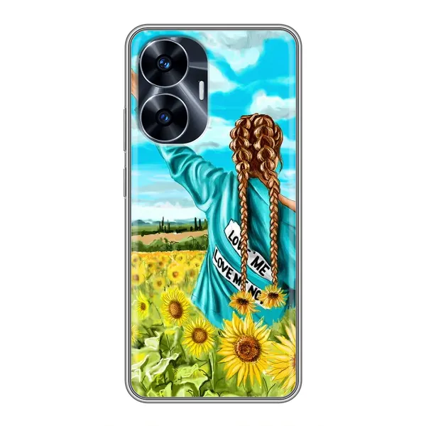 Чехол с рисунком «Девушка на поле» для Realme C55 Чехол с рисунком «Девушка на поле» для Realme C55