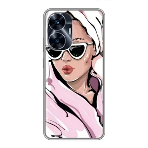 Чехол с картинкой Модные Девчонки Realme C55 (Девушка в халате)