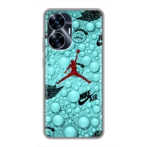 Силіконовый Чохол Nike Air Jordan на Реалмі с55 (Джордан Найк)